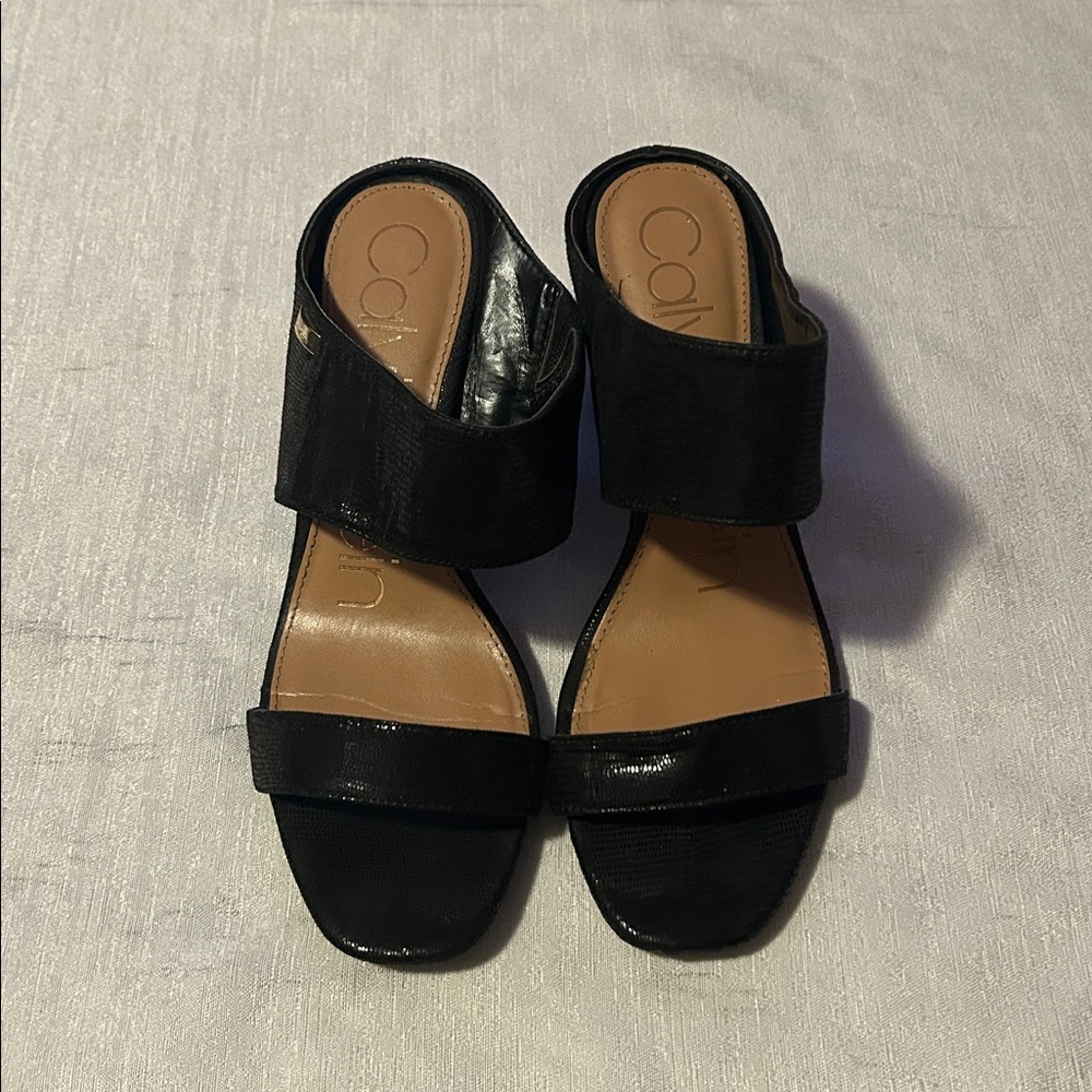 Calvin Klein Elegant Black Heeled Sandals